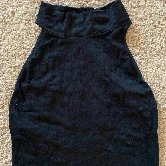 Free People Clear Mind Pointelle Mockneck Bodysuit in Black - Picture 7 of 11